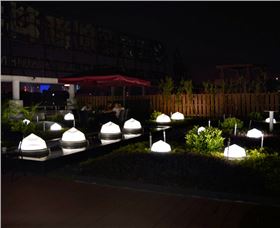 夜晚的導光管采光系統室外效果圖