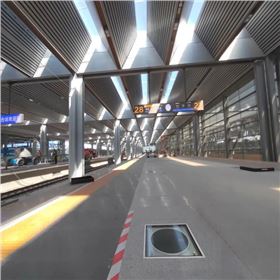 北京豐臺高鐵站雙模式無電照明系統室內照明效果