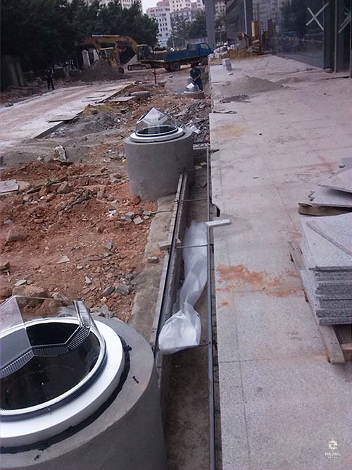 導光管采光系統施工現場
