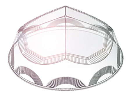 鉆石形采光罩模擬-無電照明系統