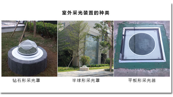 陽光導入室內燈的采光部分 陽光導入室內燈的采光部分