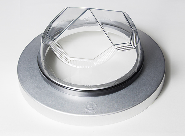 鉆石形采光罩實物-無電照明系統