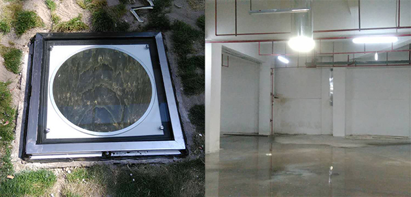 重慶紫荊廣場平板光導系統應用