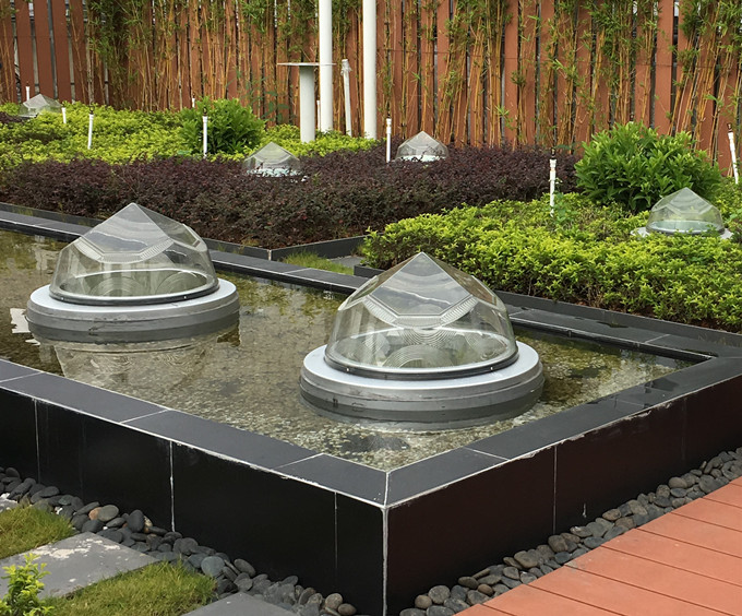 白天的導光管采光系統室外效果圖 白天的導光管采光系統室外效果圖