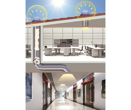 系統原理圖-導光管采光系統 系統原理圖-導光管采光系統